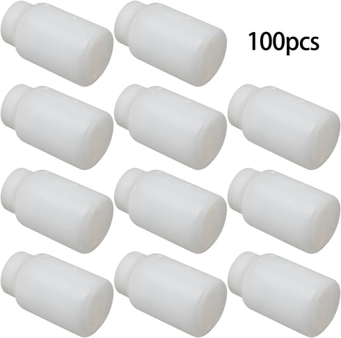 Bettomshin 5Pcs 100ml PE Plastic(Food Grade) Bottles, Wide Mouth Lab Reagent Bottle Liquid/Solid Sample Seal Sample Storage Container with Graduat...