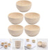 SEWACC 5pcs Wooden Bowls Unfinished Bowls Unpainted Wooden Bowls Serving Bowl Wood Crafts Bowls Pinch Bowls for Fruits Salad Cereal...