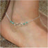 Bohemian Infinity Turquoise Anklets Silver Figure Eight Infinity Ankle Bracelet Eternal Anklets Chain Bracelets Turquoise Ankle Chain Friendship F...
