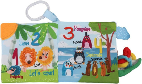 YooLove Soft Cloth Crinkle Baby Books,Interactive Touch & Feel Baby Toys for Ages 0-3 | Infant & Toddler Early Education Farm Teetheing Book | Ide...