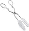 9in Vintage Salad Tong for Serving, Zinc Alloy Silver Food Serving Tongs Salad Steak Clip Buffet Tongs for Buffet Catering Bread BBQ, 8.5x4.5in...