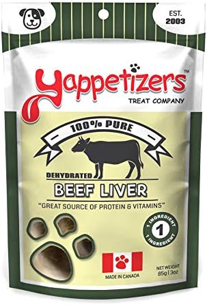 Treat Company 100% Beef Liver Dehydrated Dog Treat | Hand Made in Canada Since 2003 - Equal to 1 Pound of raw Beef Liver (Medium | 85 Grams | 3oz)...