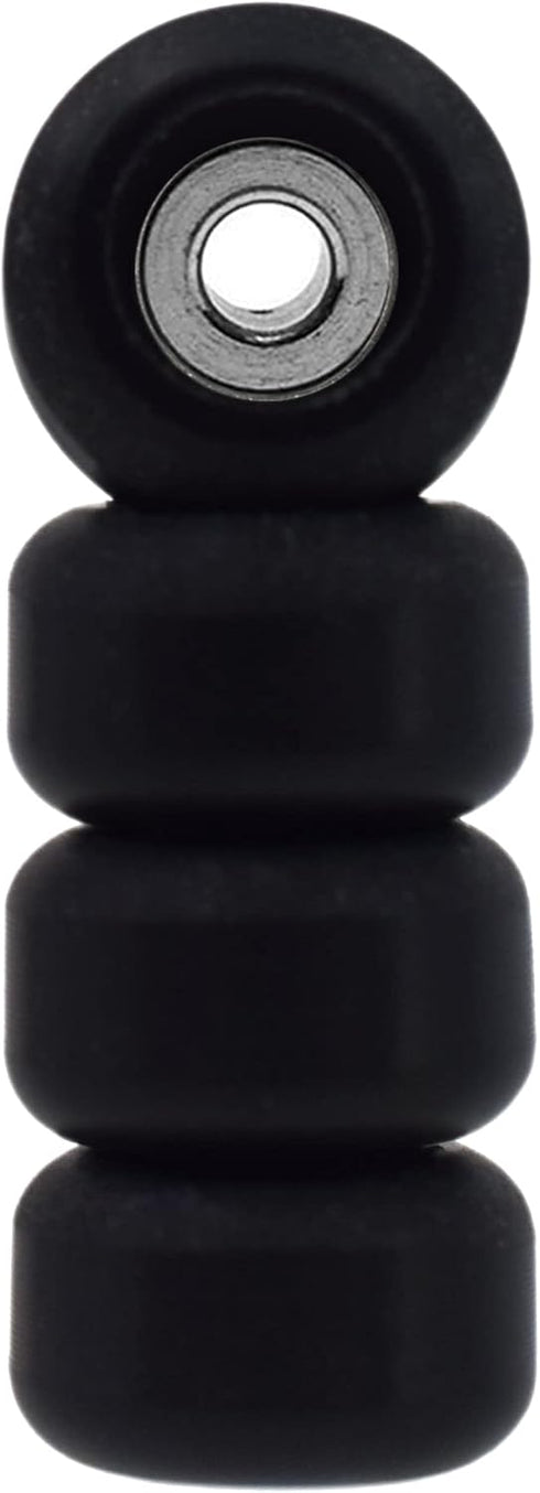 Teak Tuning Eco 85D CNC Poly Fingerboard Wheels - Street Shape, 7.5mm Dia., 5mm Wide - Black Colorway...