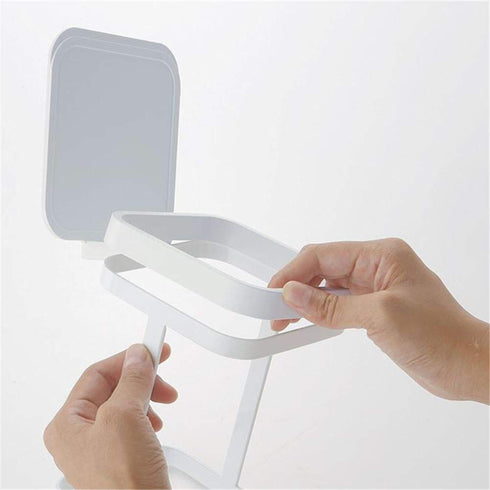 Originals Metal Countertop Trash Can Garbage Bag Holder for Home Kitchen (White) …...