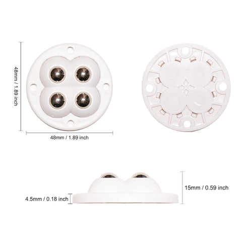 Self Adhesive Wheels 4pcs Mini Swivel Adhesive Caster Wheels Self-Adhesive Caster Sticky 360 Degree Rotary Stainless Steel Casters for Small Appli...