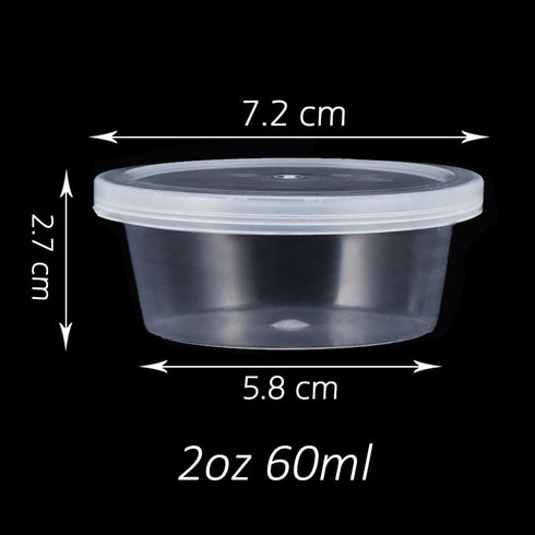 Augshy 40 Pack Small Slime Containers With Lids, Hawaiian Shaved Ice Mold Jello Shot Cups Condiment Containers Plastic Portion Cups with Lids for ...