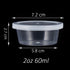 Augshy 40 Pack Small Slime Containers With Lids, Hawaiian Shaved Ice Mold Jello Shot Cups Condiment Containers Plastic Portion Cups with Lids for ...