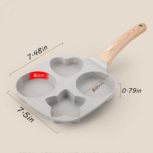 4 Cups Egg Pans?Omelette Pan?Egg Pans Nonstick Easy Clean,Crepe Pan Egg Mold for Breakfast Sandwiches Compatible with Gas Stove and Induction Cook...