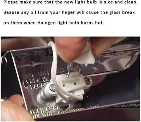 Podoy WB08X10051 WB08X10057 Microwave Oven Light Bulb Compatible with GE Profile (Pack of 2) 130V 50W Halogen Light Bulb Lamp...