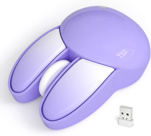 Wireless Silent Mouse, Cute Rabbit Designs, 2.4 GHz with USB Mini Receiver, Opatical Mouse Wireless for Laptop, PC, Computer, Chromebook, Notebook...