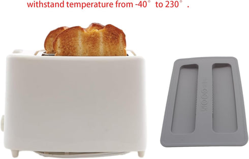 Toaster Cover/Lid 2 Slice Silicone Bread Machine/Maker Upper Cover Washable Toaster Appliance Top Cover (Grey)...