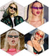 W&Y YING Small Cat Eye Sunglasses for Men and Women Skinny Retro Frame Y2K Shades Trendy Fun Fashion Glasses...