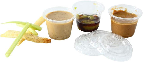 200-1oz Clear Polypropylene Small Plastic Containers | cups | with lids...