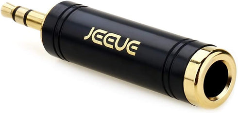 3.5mm(1/8") Male to 3.5mm(1/4") Female Headphones Adapter Pure Copper Jack Adaptor -Black......