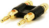 Monoprice Dual 24k Gold Plated Speaker Banana Plugs, Black...