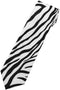 Jacob Alexander Men's Zebra Animal Print Black and White Regular Length Neck Tie...