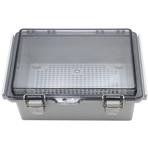 MAKERELE ABS Plastic Waterproof Electrical Boxes Hinged Shell Outdoor Universal Project Enclosure with Transparent Cover 5.9×3.9×2.8 inch(150×100×...