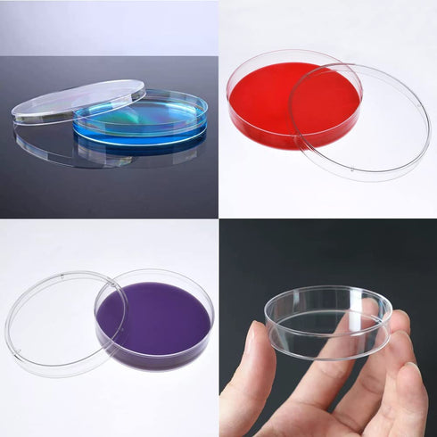 20 Pcs Plastic Petri Dishes with Lids, 60x15mm Sterile Culture Dishes...