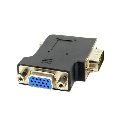 chenyang Vertical Flat Left Angled 90 Degree VGA SVGA Male to Female Extension Adapter Black...