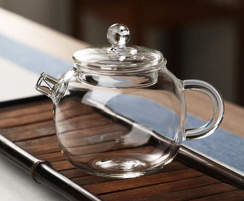 123Arts Mini Tea Pot, Teapot, Glass Teapot, Clear Teapot, Small Teapot for One Person Use,220ml/7.3oz...