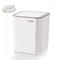 SUBEKYU 0.6 Gal Mini Desktop Trash Can with Lid, Small Square Countertop Garbage Bin, Plastic Tiny Tabletop Wastebasket for Office/Kitchen/Coffee ...