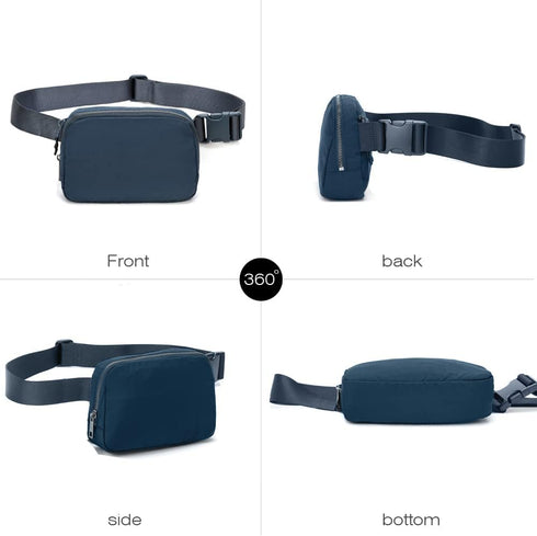 Fanny Belt Bag Waist Pack Crossbody Bags Bum Bag for Running Hiking Travel Workout Adjustable Strap for Women -blue...