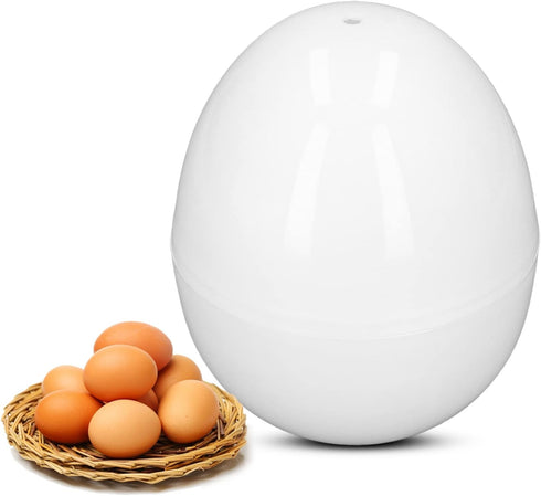 Egg Boiler, Hard Boiled Egg Cooker, 4 Eggs Capacity Compact, Design ABS Material Egg Shape, Microwave Function Egg Boiler...