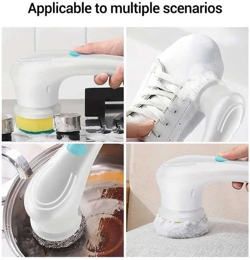 Electric Spin Scrubber with 5 Brush Heads, Cordless Cleaning Brush Tub Tile Scrubber for Home, Scrubber for Cleaning Kitchen, Window, Sink, Dish, ...
