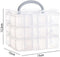 3 Layers 18 Compartments Clear Storage Box, Large Grids Clear Plastic Jewelry Box Organizer Storage Container, Storage Box for Jewelry, Art DIY Cr...