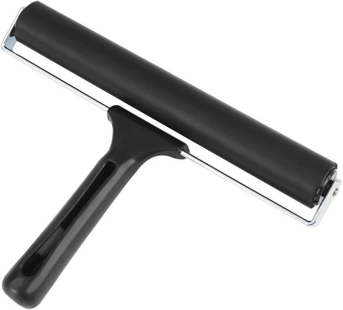 HEEPDD Rubber Roller, Black Rubber Brayer Roller Print Brush Ink Art Craft Oil Painting Tool for Printmaking Anti Skid Tape Construction...