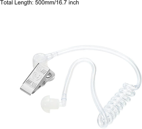 MECCANIXITY Ear Piece Headset Earpiece Agent Secret Earpiece Costume Prop, Replacement Acoustic Tube for 2-Way Radio Audio Headsets, Pack of 2...
