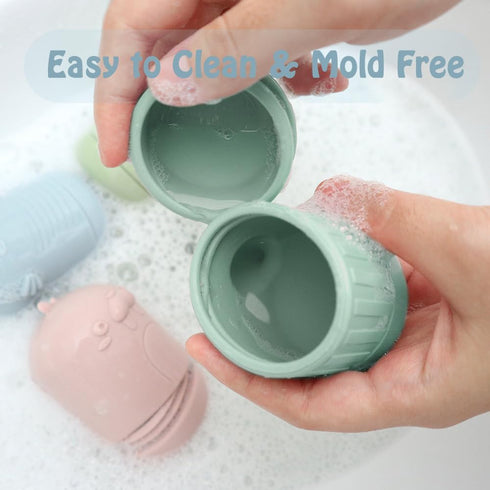 Ginbear Silicone Baby Bath Toys, Mold Free Squirty Bath Toy for Toddlers, Preschool Bath Toys for Infants, Non-Toxic Bathtub Toys for Babies 6 Mon...