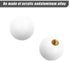 Pack-1 Car Spherical Shift Knob, Round Car Shift Knob with Adapters, Car Modification Gear Lever Kit, Universal for Most Cars, Trucks and Vans (Wh...