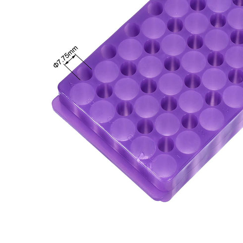 uxcell Polypropylene Test Tube Rack Double Panel 60 Well for 0.5ml/1.5ml/2ml Centrifuge Tube Holder Purple 2Pcs...