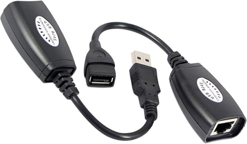 USB Extender Over RJ45 Cat 6/5/5e, Ethernet Splitter to USB Extension Up to 50m/164ft, Compatible with Computers, Phones, Mice, Keyboards, Disks, ...
