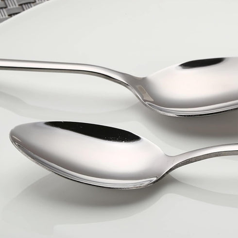 VANRA 6-Piece Dinner Spoons Set Soup Spoons Heavy Duty Stainless Steel Silver Cutlery Set 8 inches (6 spoons)...