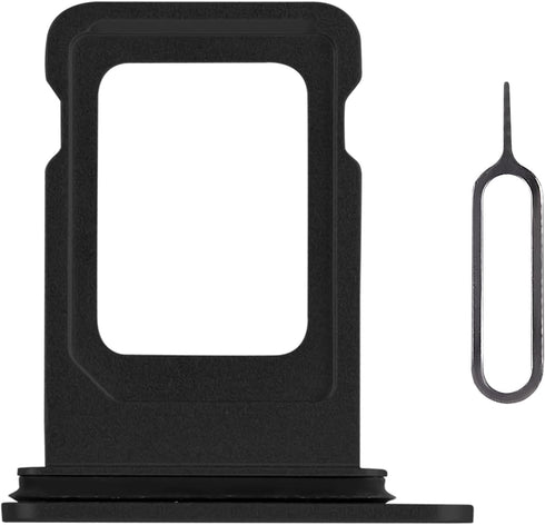 for iPhone 12 Black SIM Card Slot Replacement Single SIM Version for iPhone12 Card Tray Holder Adapter with Waterproof Rubber Ring Repair Kit Card...