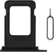 for iPhone 12 Black SIM Card Slot Replacement Single SIM Version for iPhone12 Card Tray Holder Adapter with Waterproof Rubber Ring Repair Kit Card...