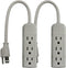 PS28U Compact Grounded 3-Outlet Power Strip, UL Listed, 1-Foot, 2-Pack...