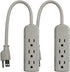 PS28U Compact Grounded 3-Outlet Power Strip, UL Listed, 1-Foot, 2-Pack...