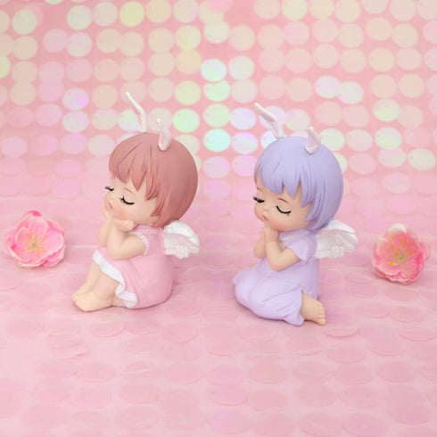 KESYOO Baby Doll Birthday Cupcake Topper Angels Figurine Prince Princess Doll Figures Miniature Resin Statue Ornament Car Ornaments Anniversary Br...