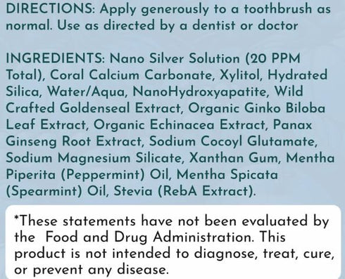 Optivida Health- Hydroxyapatite Toothpaste| Teeth Whitening Toothpaste W/Nano Silver Fluoride Free | Supports Gum Health & Remineralization for Se...