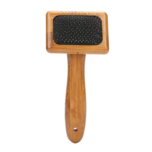 Oumefar Healthy Bamboo Dog Hair Comb Pet Wooden Brush Massage Grooming Slicker Brush with Rounded Bristles(Charged)...