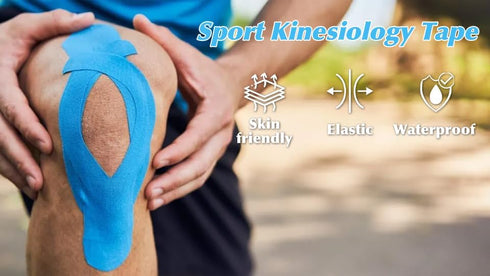 3 Rolls 2inch x 16ft Kinetic Tape Breathable Hypoallergenic Elastic Athletic Tape for Ankle Wrists Knees Elastic Running Tennis Swimming Football ...