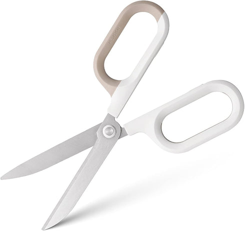 Multipurpose Scissors, Comfort-Grip Handles Sharp Scissors for Office Home School Craft Sewing Fabric Supplies (7", White-1)...