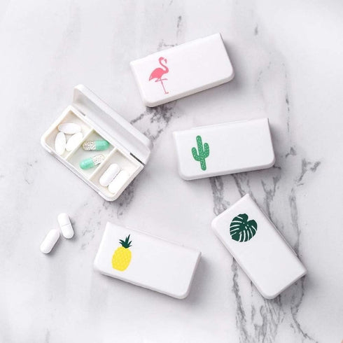 4 Pcs Daily Pill Box Case Waterproof Medicine Organizer Vitamin Holder Mini Pill Medicine Container for Travel Use...