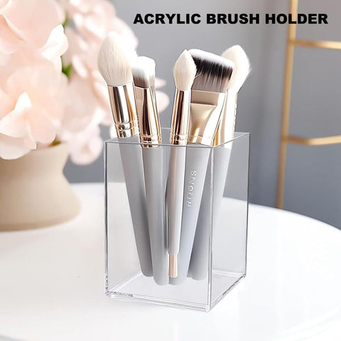 Pen Holder, Clear Acrylic Makeup Brush Holder, Pencil Holder for Desk, Pen Pencil Organizer for Desk, Art Supply (Clear)...
