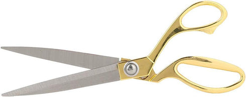Hilitand Sewing Scissors, 10.5in Stainless Steel Scissors Household Tailor Cloth Fabric Cutting Scissors(Gold)...