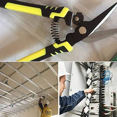 Industrial Scissors Steel Wire Rope Scissor Multi-Purpose Tin Snips ?Scissor Carpet Scissor for Wirerope Stainless Steel Rope Cutter?Garden Prunin...