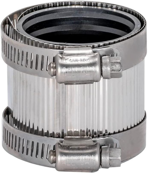 Eastman 1-1/2 Inch No-Hub Coupling with Stainless Steel Clamps, 43401...